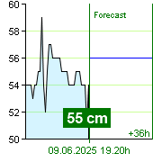 State of water at Nespeky watermark post at 21.00 28.6.2024